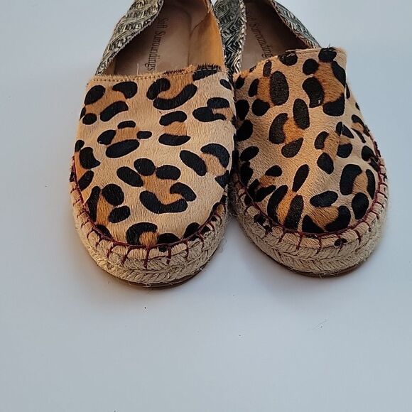 10 SOFT SURROUNDINGS ANIMAL PRINT LEOPARD ROPE ESPADRILLE SLIP ON SHOES - Picture 11 of 12
